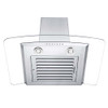 ZLINE KZCRN Wall Mount Range Hood in Stainless Steel & Glass with Crown Molding