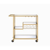 ACME 98354 Adamsen Serving Cart, Champagne & Mirror