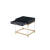 ACME 82347 Adiel End Table, Black & Gold Finish