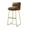 ACME 96401 Alsey Bar Chair (1 Piece), Saddle Brown Top Grain Leather