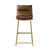 ACME Alsey Bar Chair (1Pc), Saddle Brown Top Grain Leather