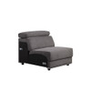 ACME 53722 Alwin Modular Armless Chair, Dark Gray Fabric