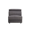 ACME Alwin Modular Armless Chair, Dark Gray Fabric