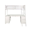 ACME Ambar Loft Bed w/Chest, Desk & Bookcase, Light Gray