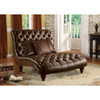 ACME 15035 Anondale Chaise with 3Pillows, 2-Tone Brown PU