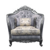 ACME Ariadne Chair w/1 Pillow, Fabric & Platinum