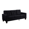 ACME 56660 Earsom Sofa and Ottoman, Black Linen