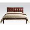 ACME 26210Q Brancaster Queen Bed, Vintage Brown Top Grain Leather (1Set/3Ctn)
