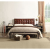 ACME Brancaster Queen Bed, Vintage Brown Top Grain Leather (1Set/3Ctn)