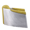 ACME 59624 Brancaster Accent Chair, Yellow Top Grain Leather & Aluminum