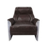ACME Brancaster Accent Chair, Espresso Top Grain Leather & Aluminum