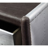 ACME 92855 Brancaster Desk, Distress Chocolate Top Grain Leather & Aluminum