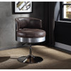 ACME 96268 Brancaster Adjustable Chair with Swivel, Distress Chocolate Top Grain Leather & Chrome