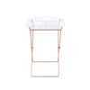 ACME 98189 Cercie Tray Table, Clear Acrylic & Copper