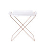 ACME Cercie Tray Table, Clear Acrylic & Copper