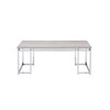 ACME Chafik Coffee Table, Natural Oak & Chrome