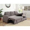 ACME 55555 Chambord Reversible Storage Sleeper Sectional Sofa, Gray Fabric