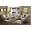 ACME 86050 Chelmsford Coffee Table, Antique Taupe & Clear Glass