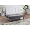 ACME 57195 Cilliers Adjustable Sofa, Gray Velvet & Chrome Finish