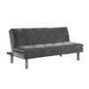 ACME 57195 Cilliers Adjustable Sofa, Gray Velvet & Chrome Finish