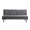 ACME Cilliers Adjustable Sofa, Gray Velvet & Chrome Finish