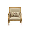 ACME 50838 Daesha Accent Chair & Pillow, Fabric & Antique Gold