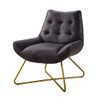 ACME 59666 Dhalsim Accent Chair, Antique Ebony Top Grain Leather