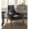 ACME 59533 Dolphin Accent Chair, Black Top Grain Leather