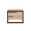 ACME Erasto Accent Table, Oak & Black Finish