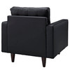 Modway Empress Bonded Leather Armchair EEI-1012-BLK