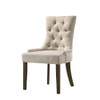 ACME 77172 Farren Side Chair, Beige Fabric & Espresso Finish