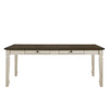 ACME Fedele Dining Table, Weathered Oak & Cream Finish