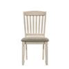 ACME Fedele Side Chair, Tan Fabric & Cream Finish