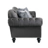 ACME 53090 Gaura Sofa with 4 Pillows, Dark Gray Velvet