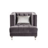 ACME Hegio Chair w/1 Pillow, Gray Velvet