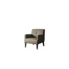 ACME 58818 House Beatrice Accent Chair with Pillow, Tan PU & Charcoal Finish