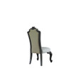 ACME 68832 House Beatrice Side Chair, Two Tone Beige Fabric & Charcoal Finish