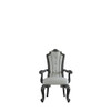 ACME House Beatrice Arm Chair, Two Tone Beige Fabric & Charcoal Finish
