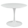 Modway Lippa 40" Round Wood Top Dining Table EEI-1117-WHI