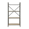 ACME Itzel Bookshelf, Antique Oak & Sandy Gray