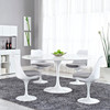 Modway Lippa 60" Round Wood Top Dining Table EEI-1120-WHI