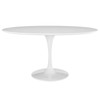 Modway Lippa 60" Oval Wood Top Dining Table EEI-1121-WHI