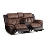 ACME 55426 Jaylen Loveseat with Console (Motion), Toffee & Espresso Polished Microfiber