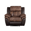 ACME Jaylen Recliner, Toffee & Espresso Polished Microfiber