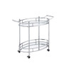 ACME 98216 Jinx Serving Cart, Clear Glass & Chrome Finish