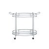 ACME Jinx Serving Cart, Clear Glass & Chrome Finish