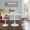 Modway Lippa 36" Square Wood Top Dining Table EEI-1124-WHI