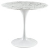 Modway Lippa 36" Round Artificial Marble Dining Table EEI-1129-WHI