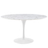 Modway Lippa 54" Round Artificial Marble Dining Table EEI-1132-WHI