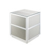 ACME Lavina End Table, Mirrored & Faux Diamonds